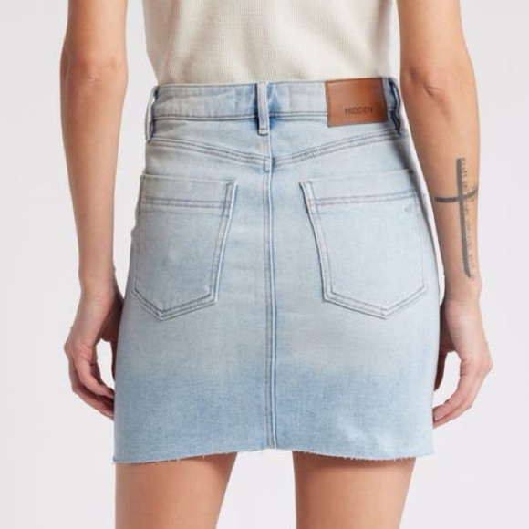 NWT Hidden Loss Angeles Woman’s Small Light Washed Denim Pencil Skirt - Picture 3 of 10